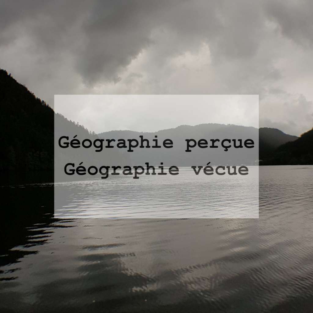 geo vécue géo perçue